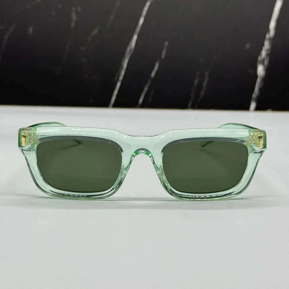 NEW GUCCI SUNGLASSES GG1524S 004 GREEN UNISEX EYEWEAR